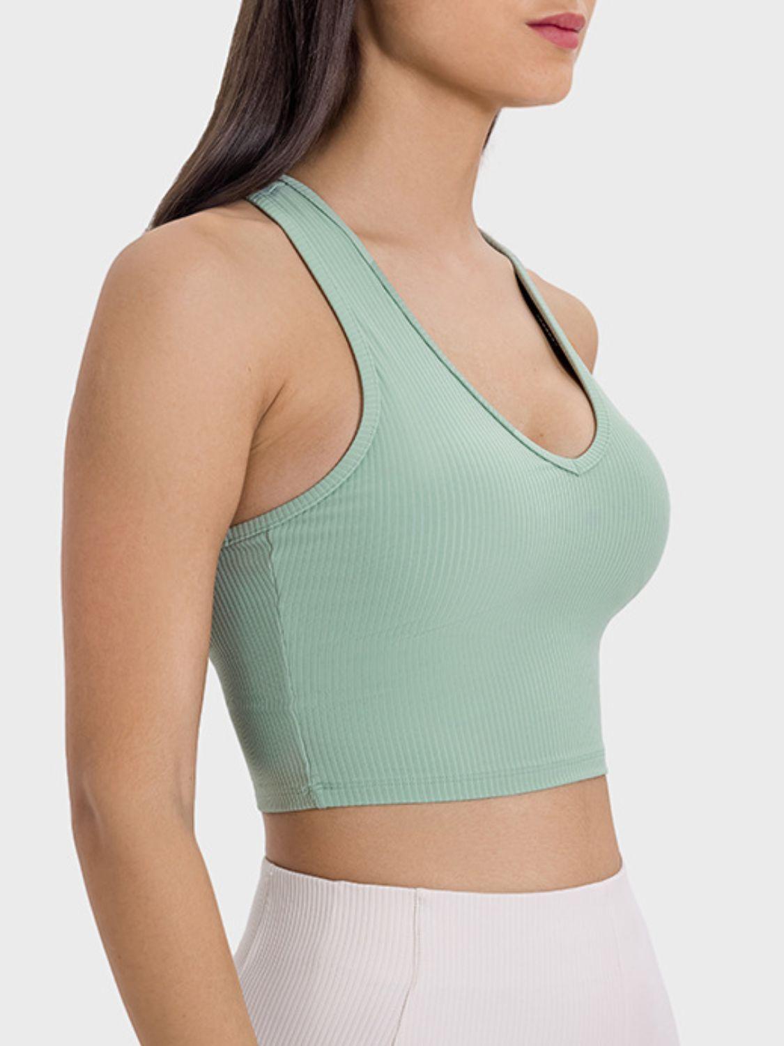 Millennia Scoop Neck Wide Strap Active Tank - Clothes For Her Online Store