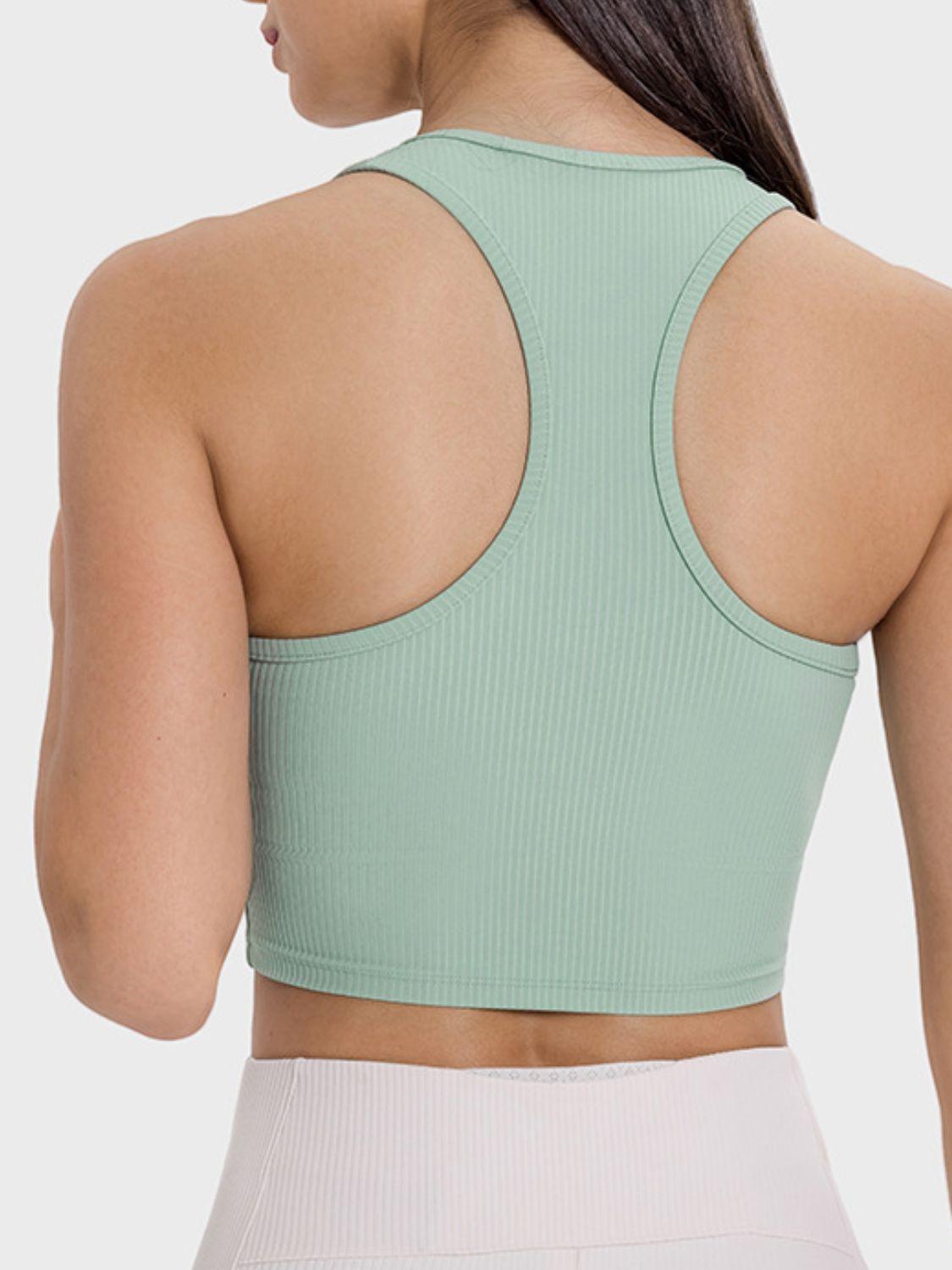 Millennia Scoop Neck Wide Strap Active Tank - Clothes For Her Online Store