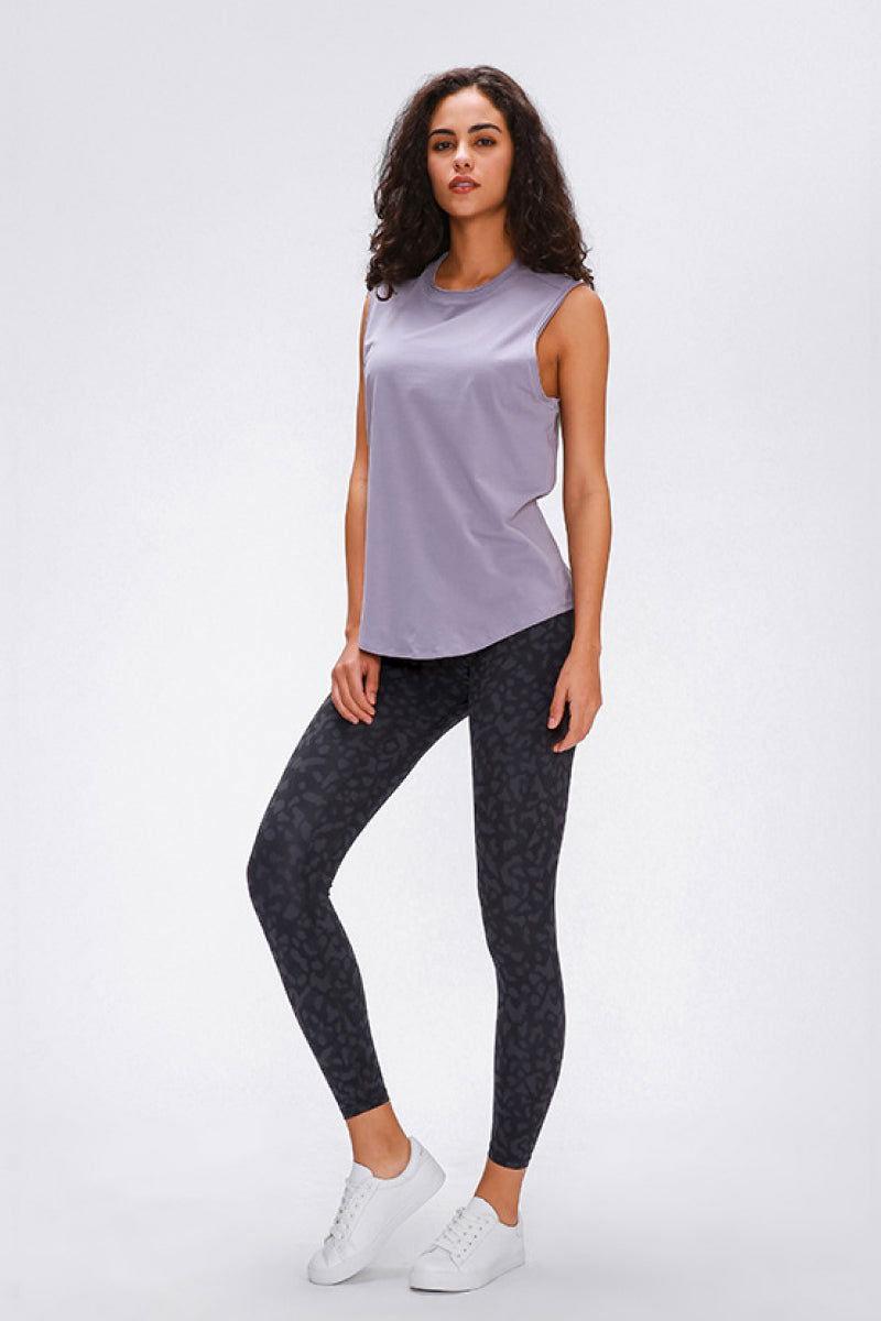 Millennia Wide Seamless Band Waist Sports Leggings - Clothes For Her Online Store