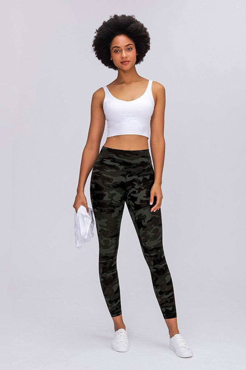 Millennia Wide Seamless Band Waist Sports Leggings - Clothes For Her Online Store