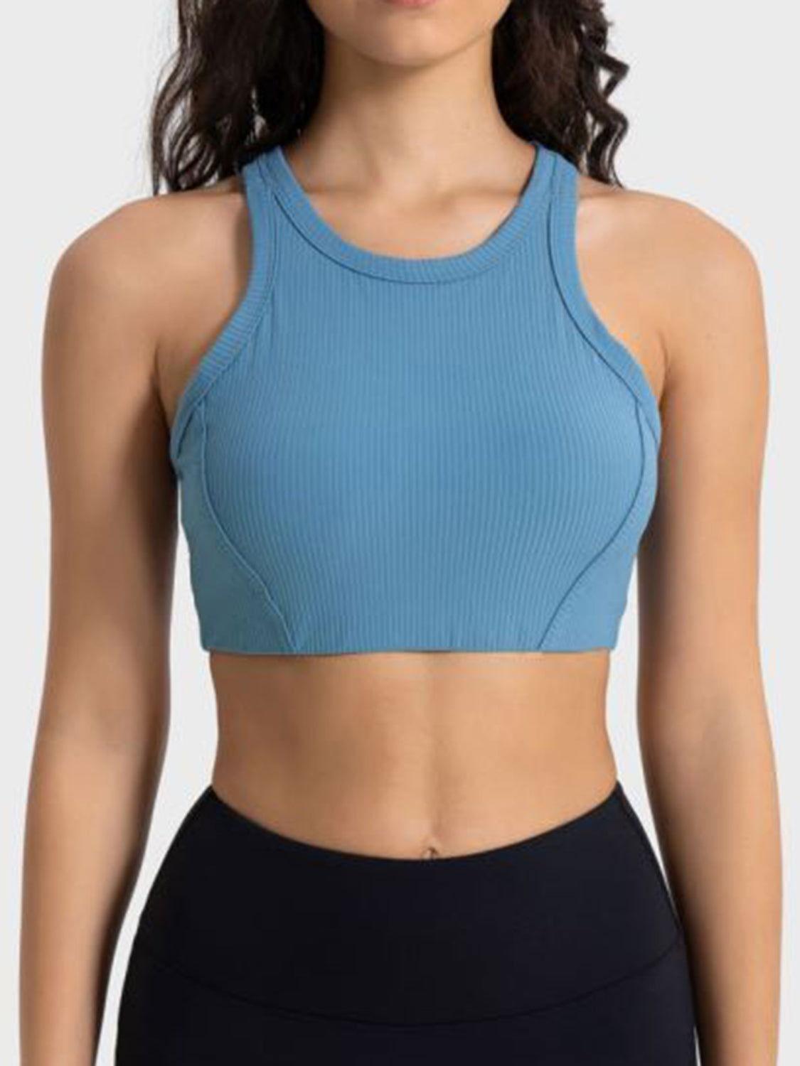 Millennia Wide Strap Cropped Sport Tank - Clothes For Her Online Store