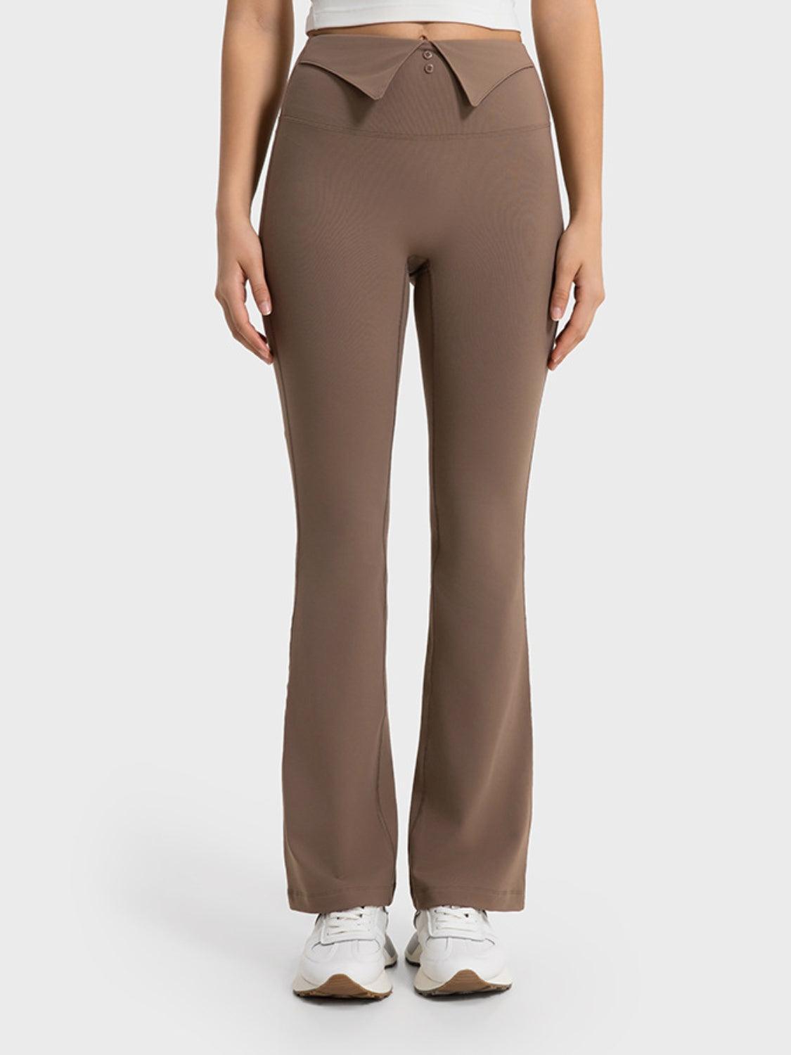 Millennia Wide Waistband Bootcut Sport Pants - Clothes For Her Online Store