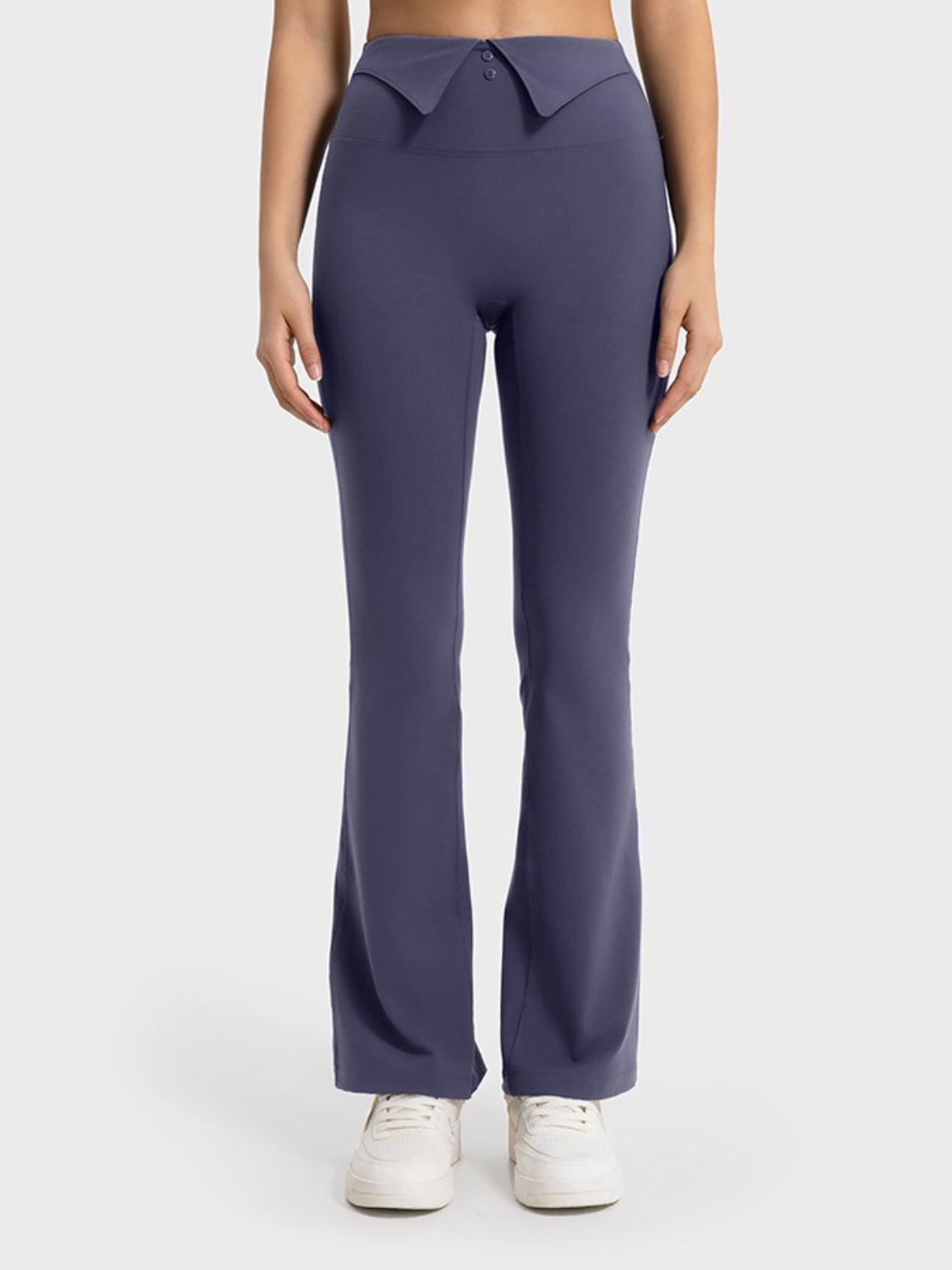 Millennia Wide Waistband Bootcut Sport Pants - Clothes For Her Online Store