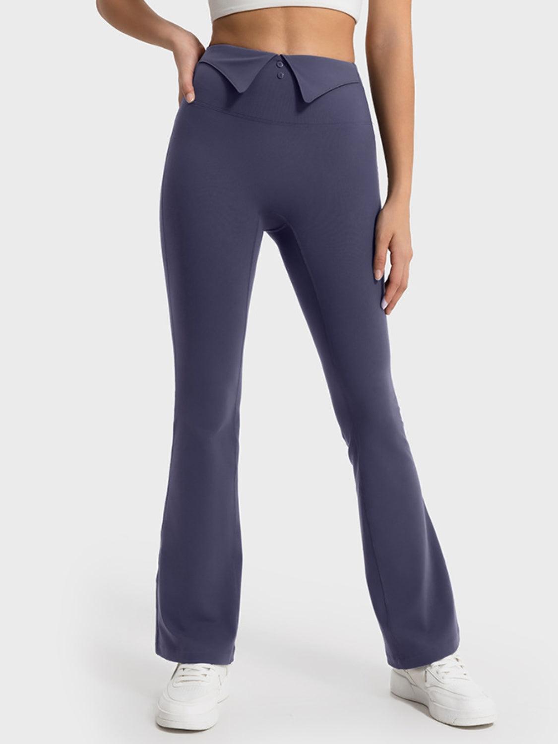 Millennia Wide Waistband Bootcut Sport Pants - Clothes For Her Online Store