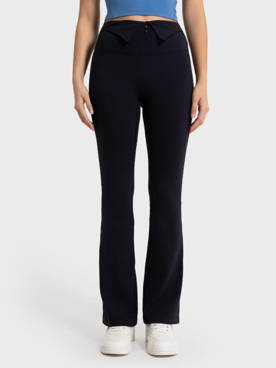 Millennia Wide Waistband Bootcut Sport Pants - Clothes For Her Online Store
