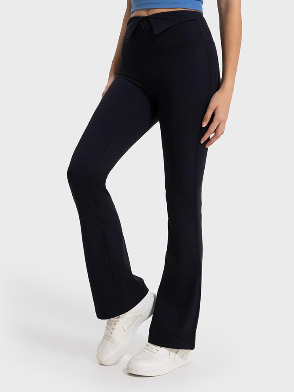 Millennia Wide Waistband Bootcut Sport Pants - Clothes For Her Online Store