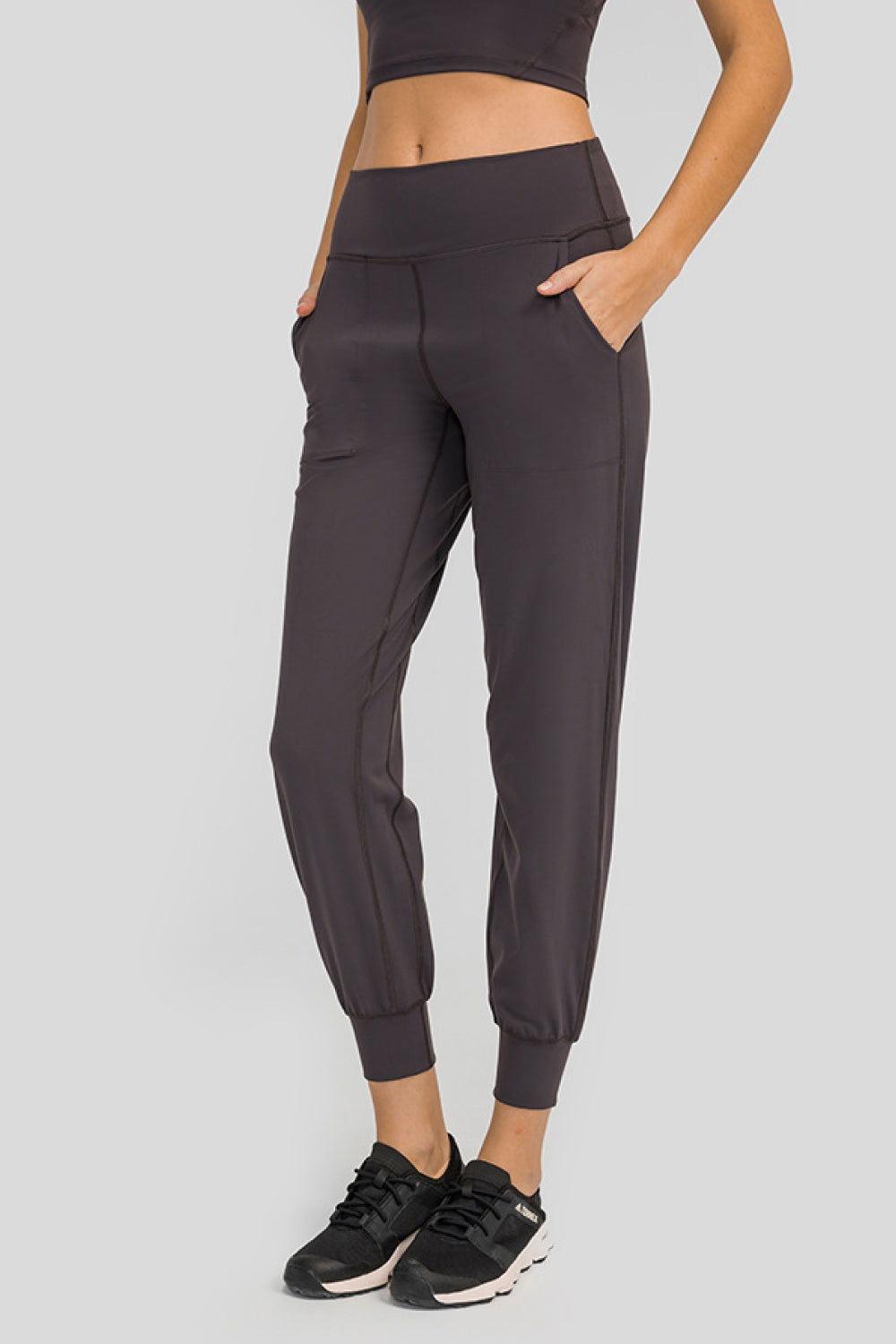 Millennia Wide Waistband Slant Pocket Pants - Clothes For Her Online Store