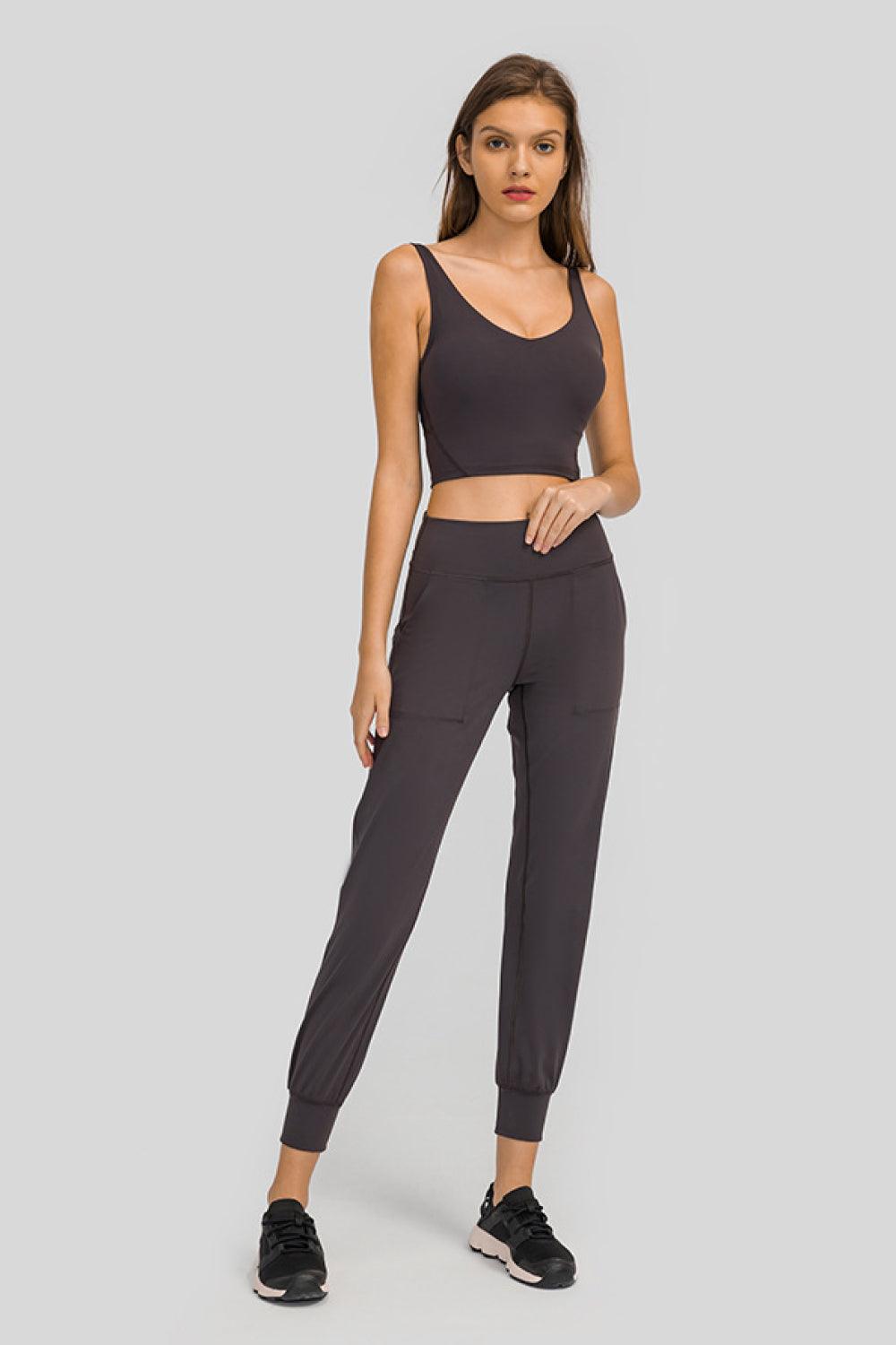 Millennia Wide Waistband Slant Pocket Pants - Clothes For Her Online Store