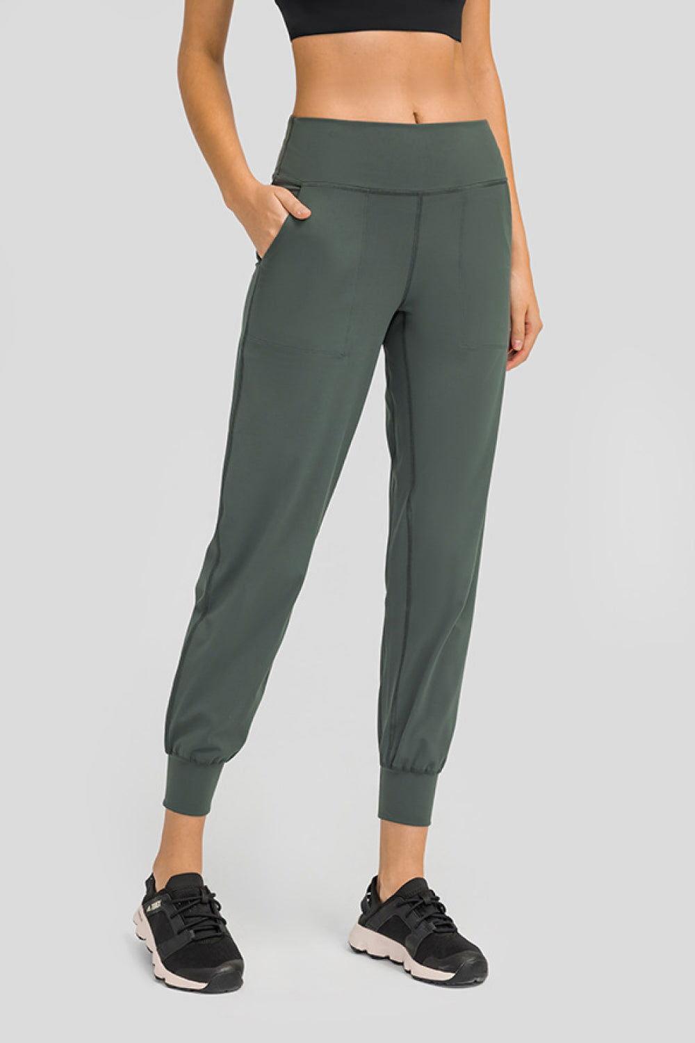 Millennia Wide Waistband Slant Pocket Pants - Clothes For Her Online Store