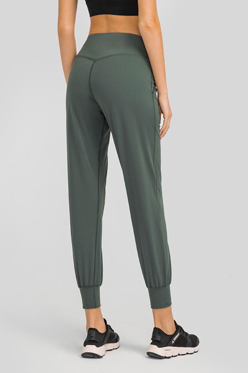 Millennia Wide Waistband Slant Pocket Pants - Clothes For Her Online Store