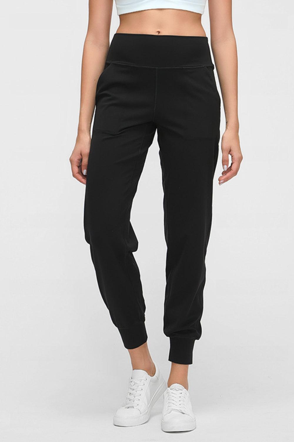 Millennia Wide Waistband Slant Pocket Pants - Clothes For Her Online Store