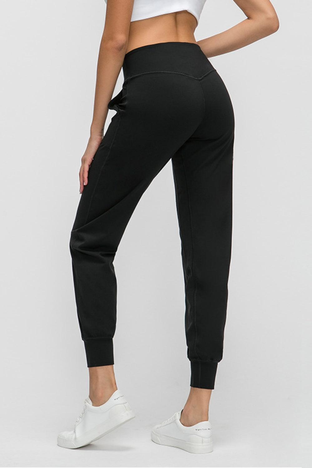 Millennia Wide Waistband Slant Pocket Pants - Clothes For Her Online Store