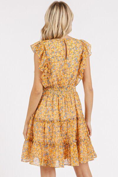 Mittoshop Ditsy Floral Print Ruffle Chiffon Mini Dress - Clothes For Her Online Store