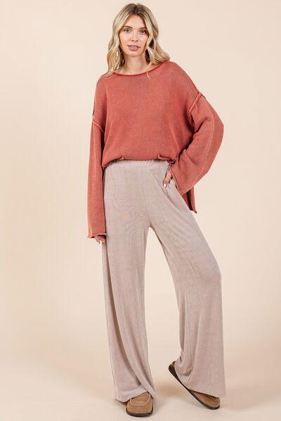 Mittoshop Elastic Waist Pants with Side Pockets - Clothes For Her Online Store