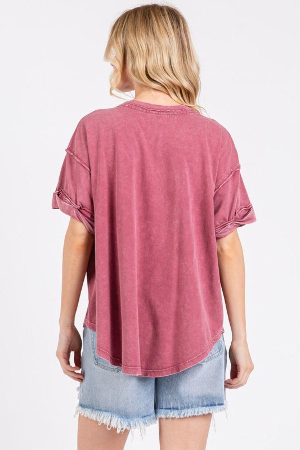 Mittoshop GAME DAY Round Neck Short Sleeve T-Shirt - Clothes For Her Online Store