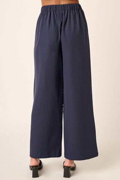 Mittoshop Inverted Pleat Detail Wide Leg Pants - Clothes For Her Online Store