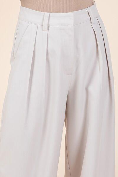 Mittoshop Pintuck Detail High Rise Pants - Clothes For Her Online Store