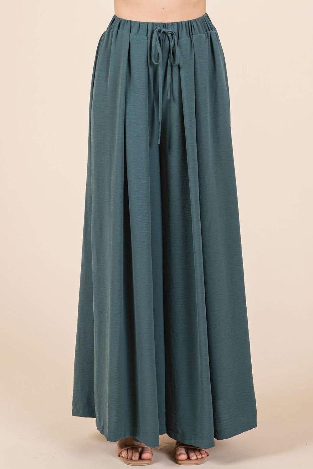 Mittoshop Pleated Wide Leg Pants - Clothes For Her Online Store