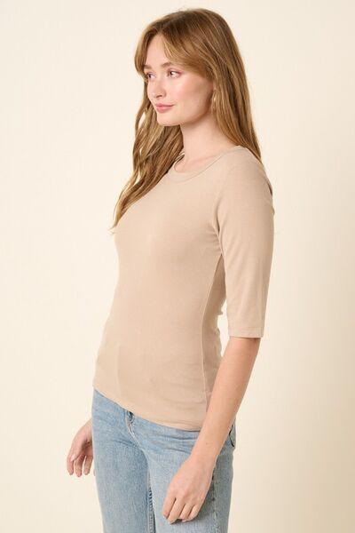 Mittoshop Round Neck Half Sleeve T-Shirt - Clothes For Her Online Store