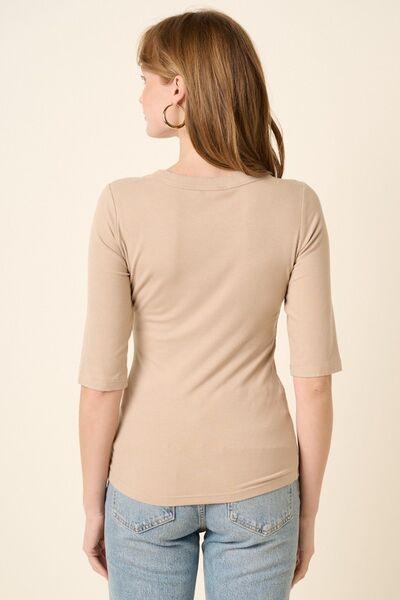 Mittoshop Round Neck Half Sleeve T-Shirt - Clothes For Her Online Store