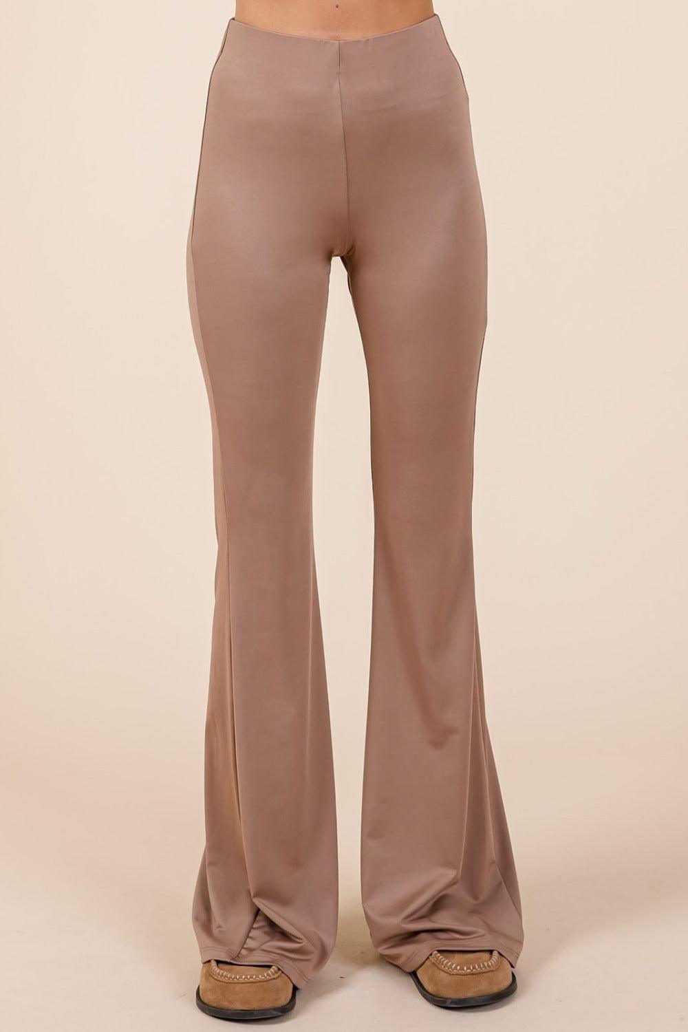 Mittoshop Stretchy Soft Elastic Waist Flare Pants - Clothes For Her Online Store