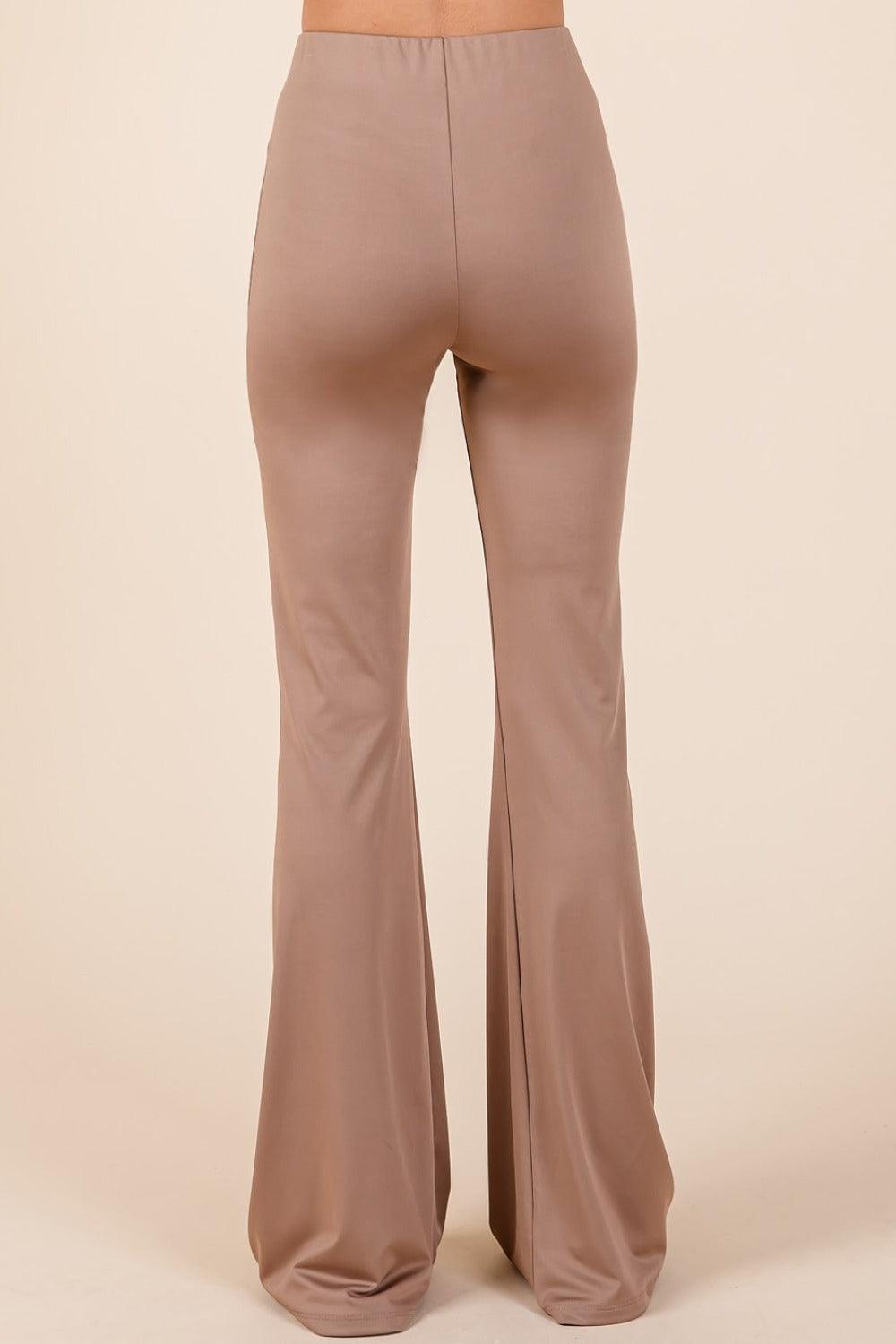 Mittoshop Stretchy Soft Elastic Waist Flare Pants - Clothes For Her Online Store