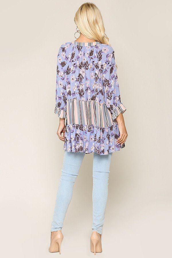 Mix And Match Tassel Tie Peasant Top - Clothes For Her Online Store