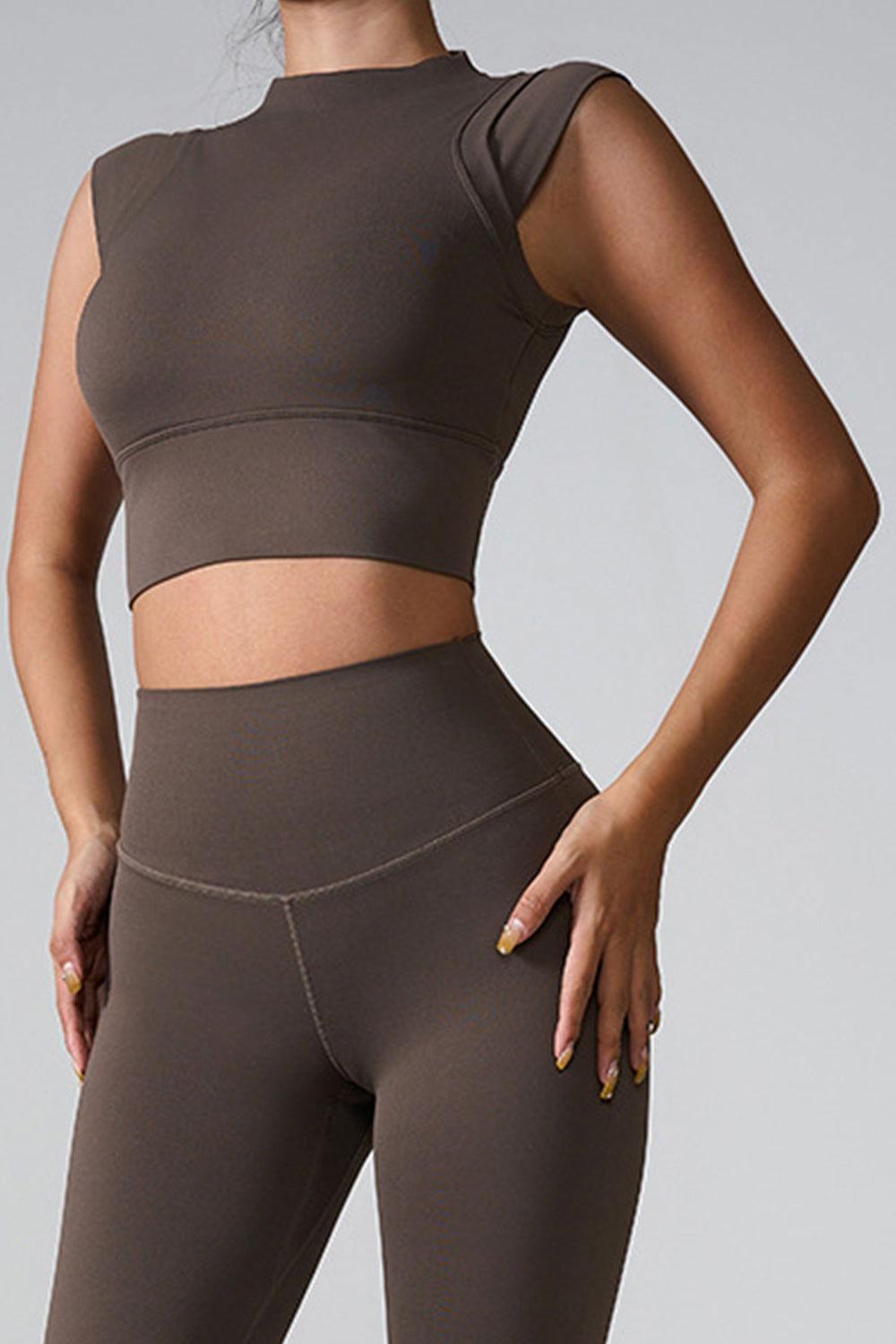 Mock Neck Active Tank - Clothes For Her Online Store