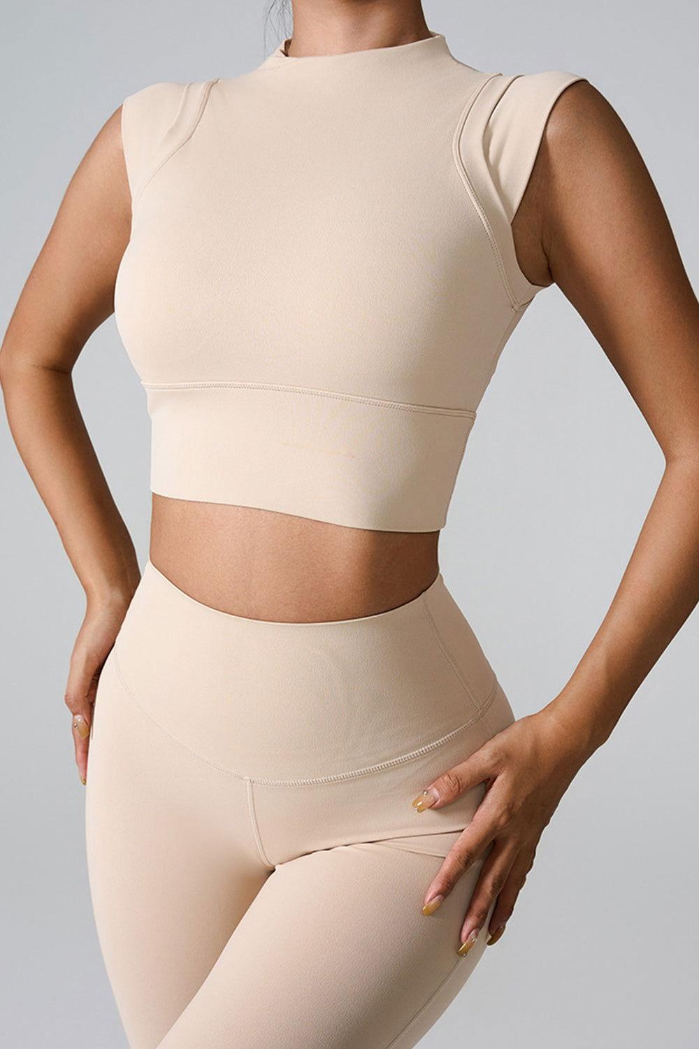 Mock Neck Active Tank - Clothes For Her Online Store