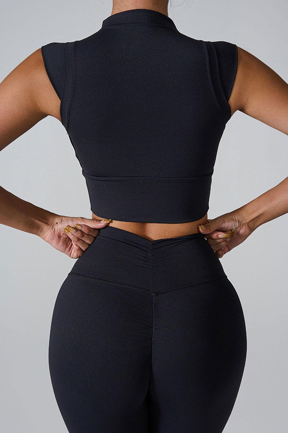 Mock Neck Active Tank - Clothes For Her Online Store
