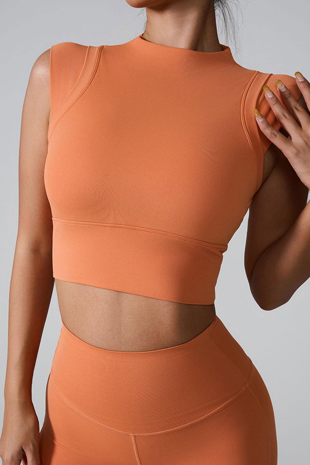 Mock Neck Active Tank - Clothes For Her Online Store