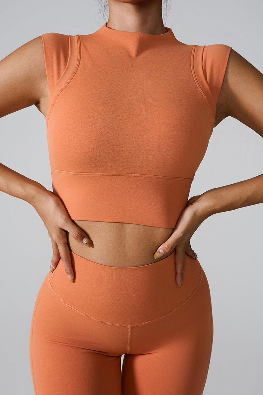 Mock Neck Active Tank - Clothes For Her Online Store