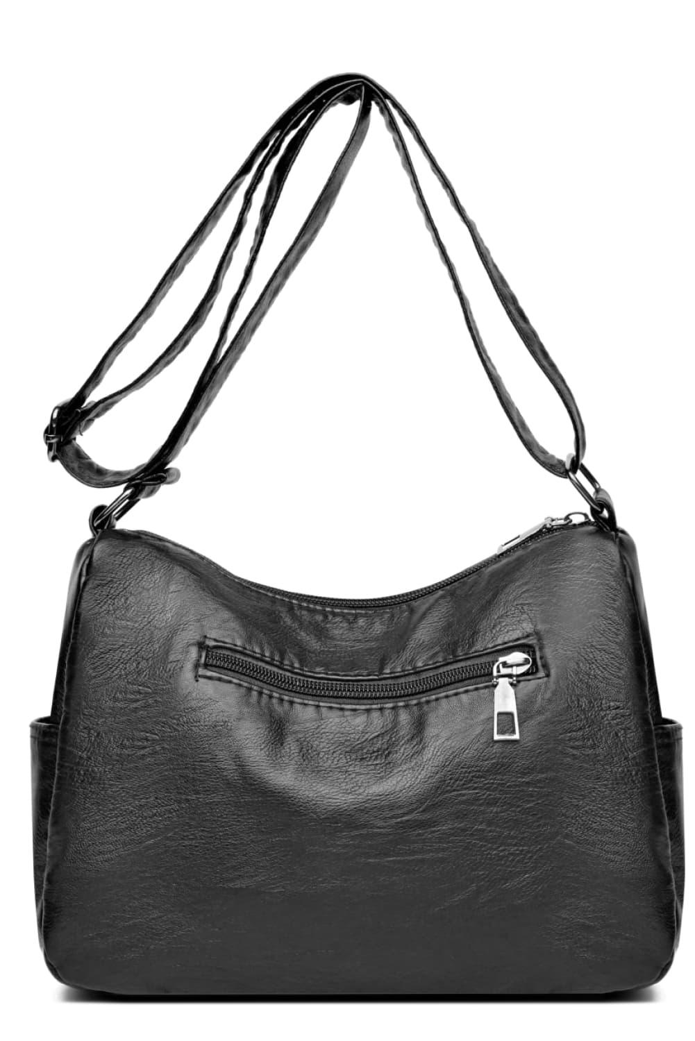 Multi-Pocket PU Leather Crossbody Bag - Clothes For Her Online Store