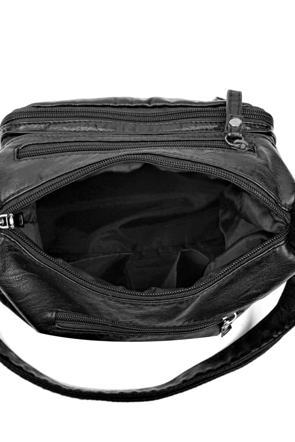Multi-Pocket PU Leather Crossbody Bag - Clothes For Her Online Store