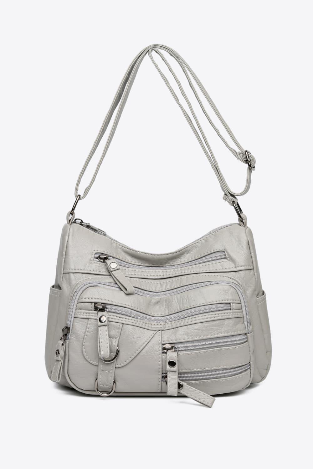 Multi-Pocket PU Leather Crossbody Bag - Clothes For Her Online Store