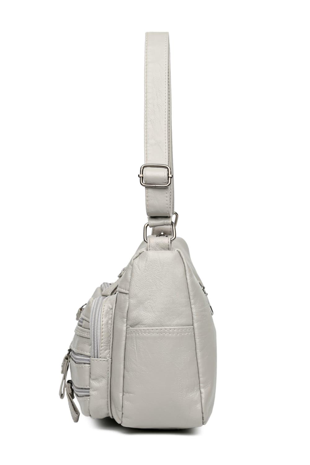 Multi-Pocket PU Leather Crossbody Bag - Clothes For Her Online Store
