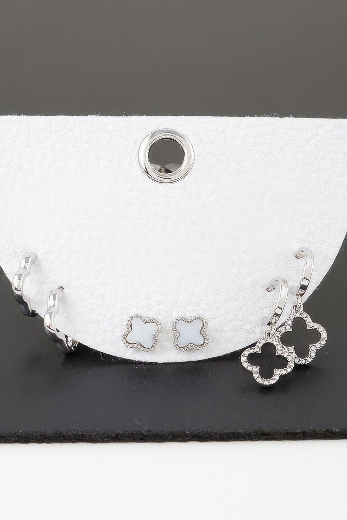 Multi Clover Earrings Set - Clothes For Her Online Store