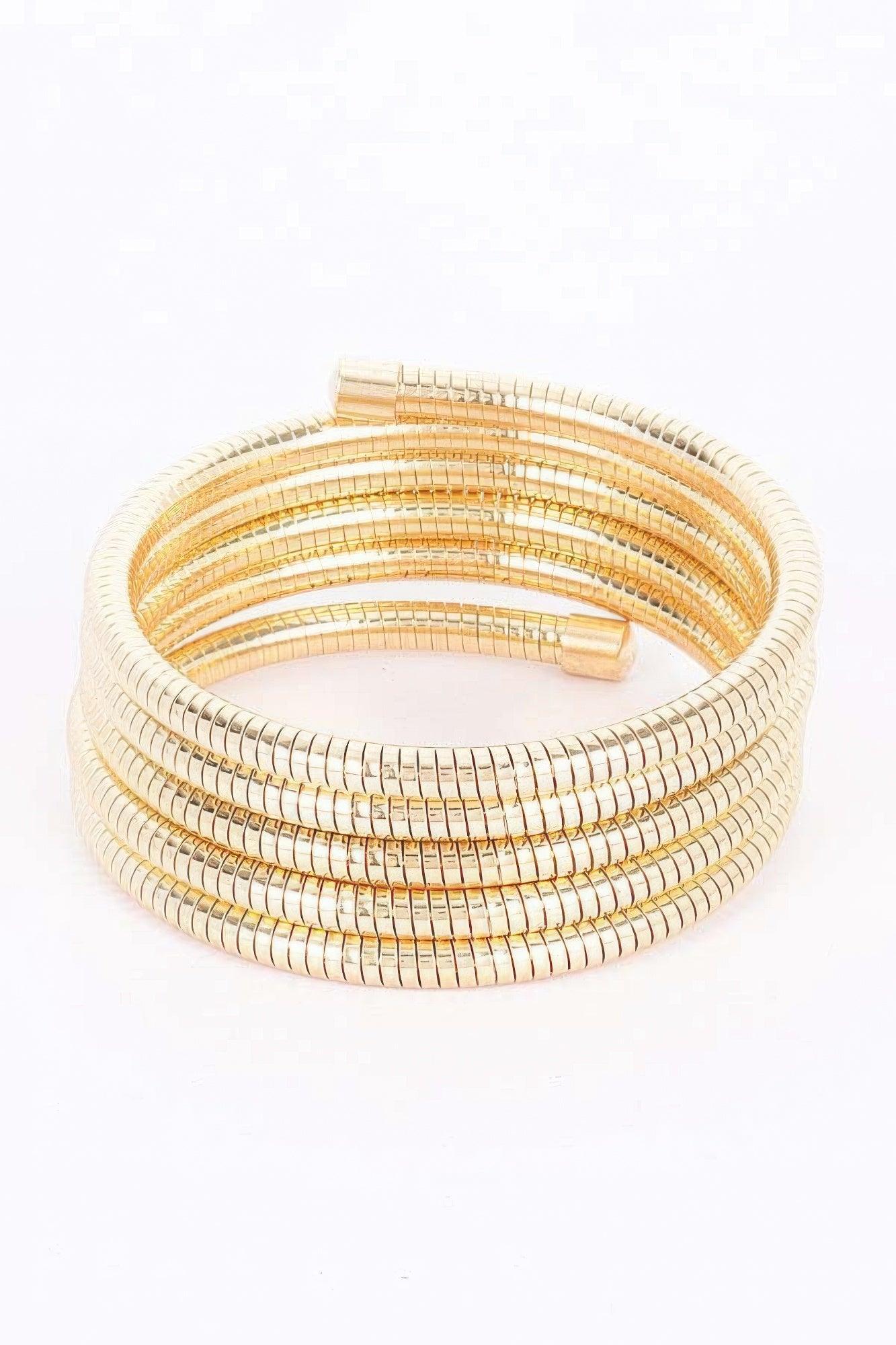 Multi Metal Spring Bracelet - Clothes For Her Online Store