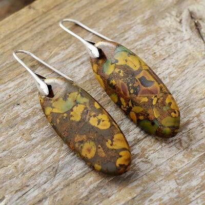 Natural Stone Copper Dangle Earrings - Clothes For Her Online Store