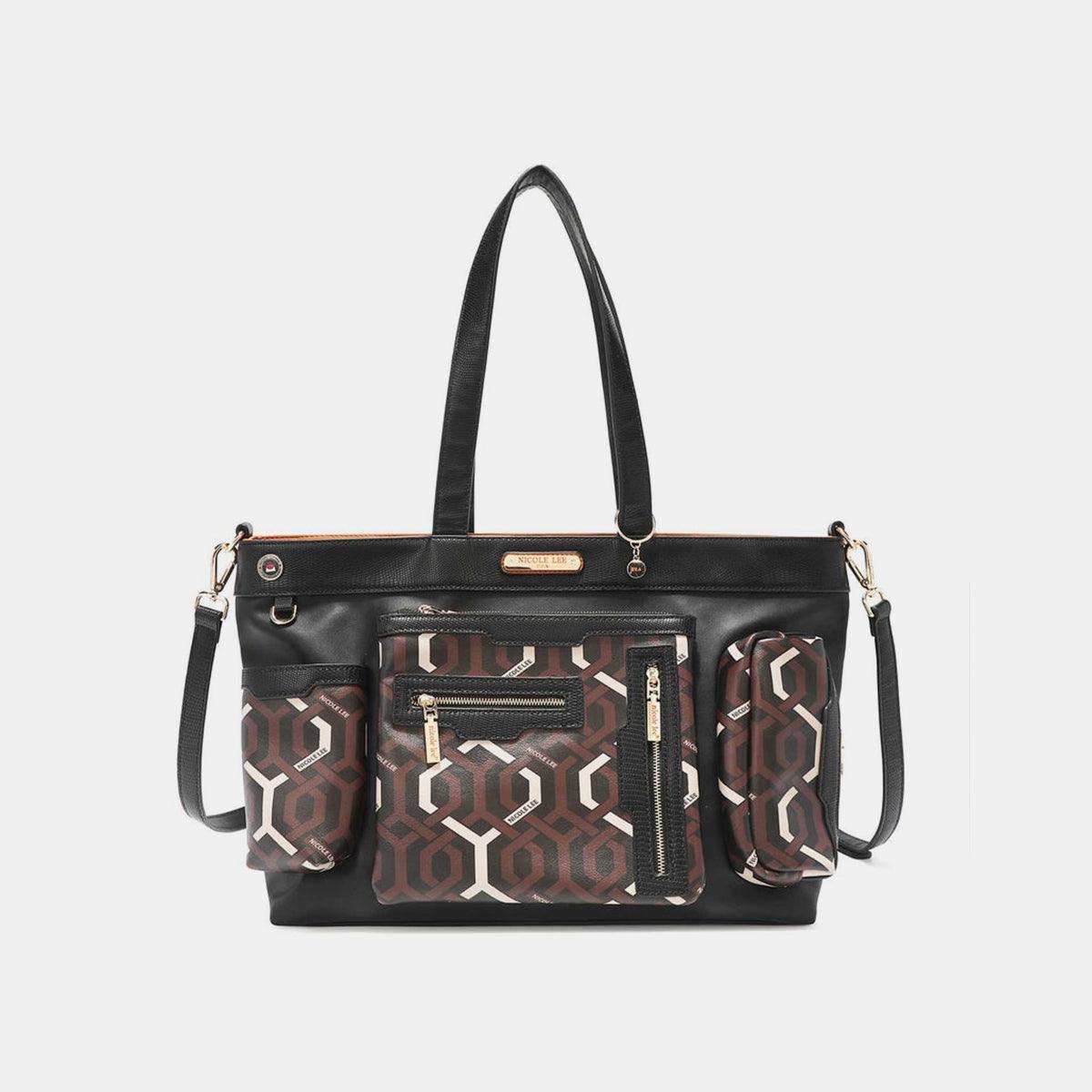 Nicole Lee USA Geometric Pattern Large Handbag - Clothes For Her Online Store