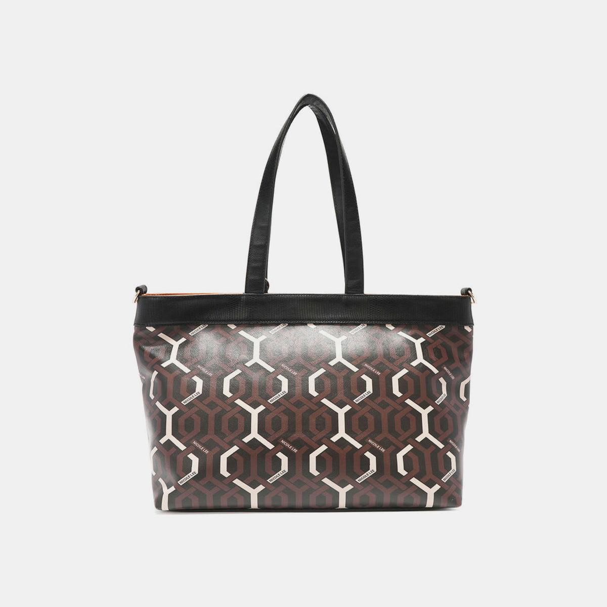Nicole Lee USA Geometric Pattern Large Handbag - Clothes For Her Online Store