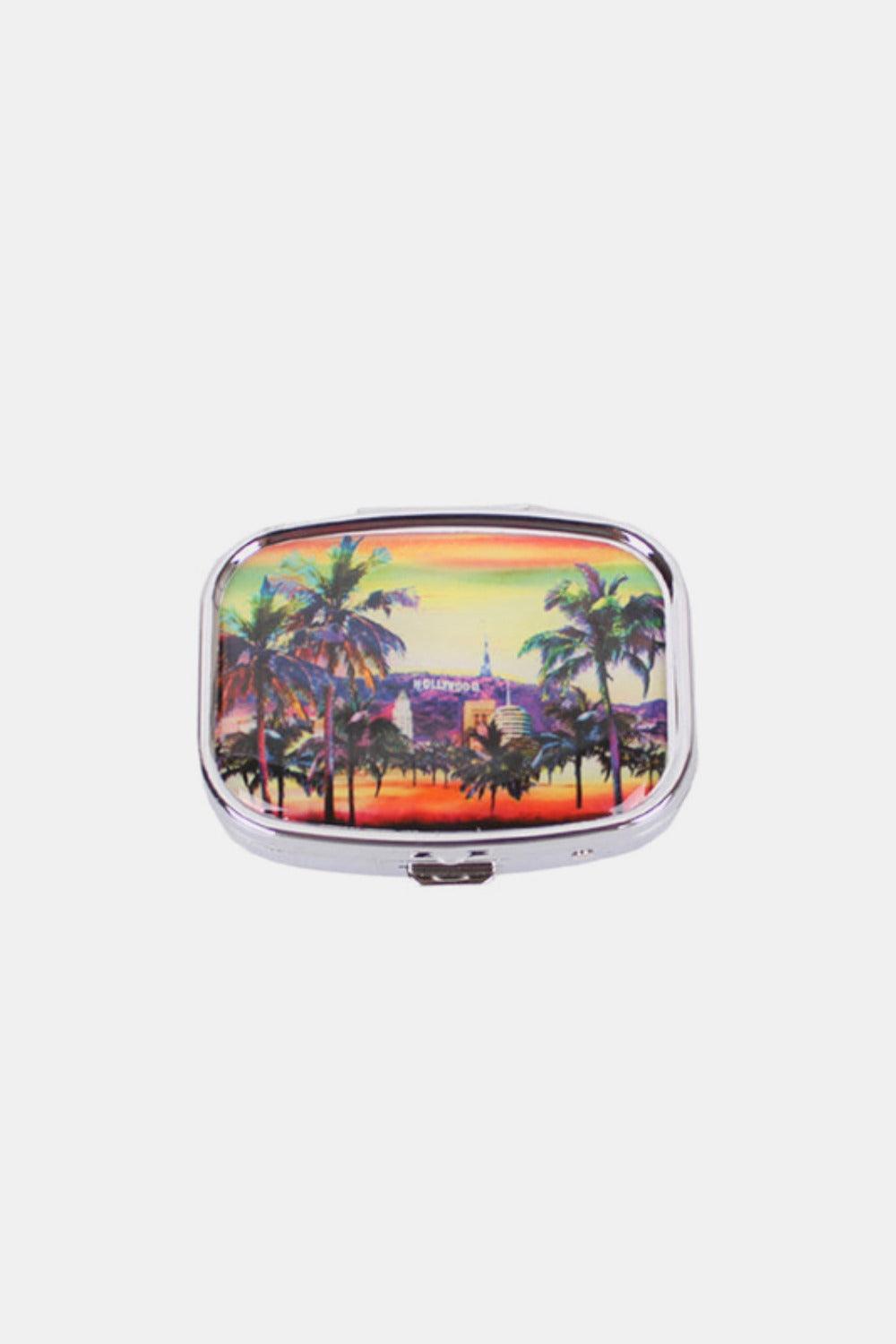 Nicole Lee USA Print Metallic Rectangular Pill Case - Clothes For Her Online Store