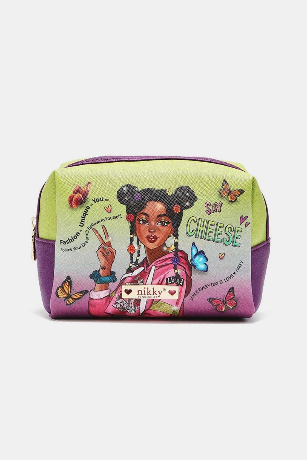 Nicole Lee USA Printed Extra Large Cosmetic Pouch - Clothes For Her Online Store