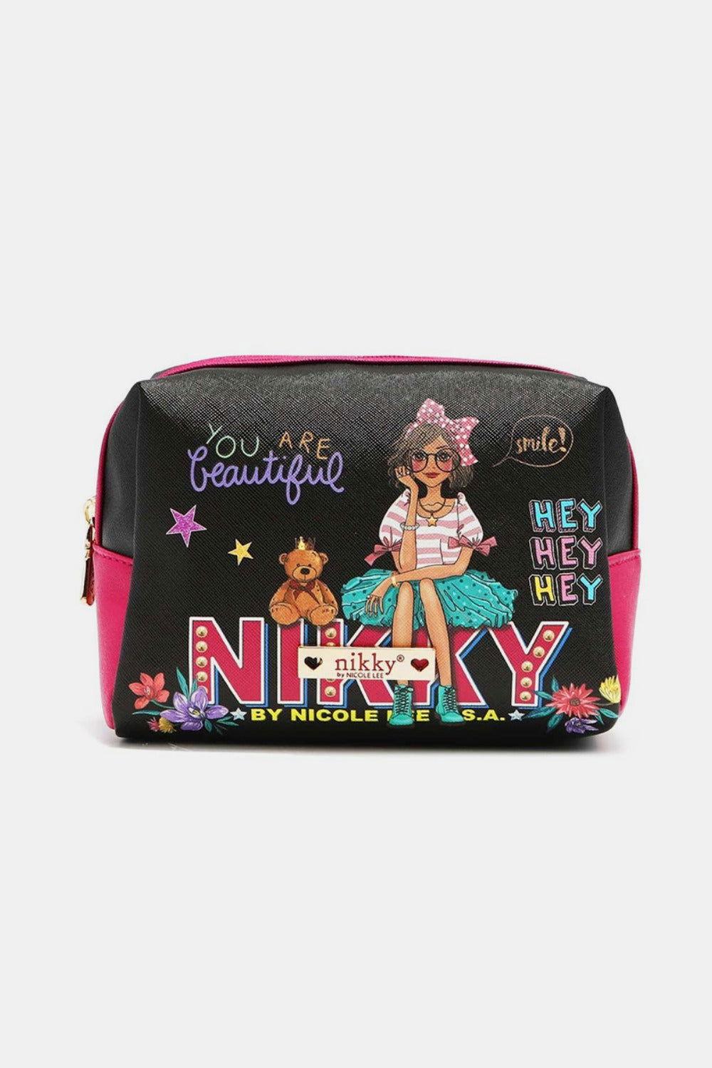Nicole Lee USA Printed Extra Large Cosmetic Pouch - Clothes For Her Online Store