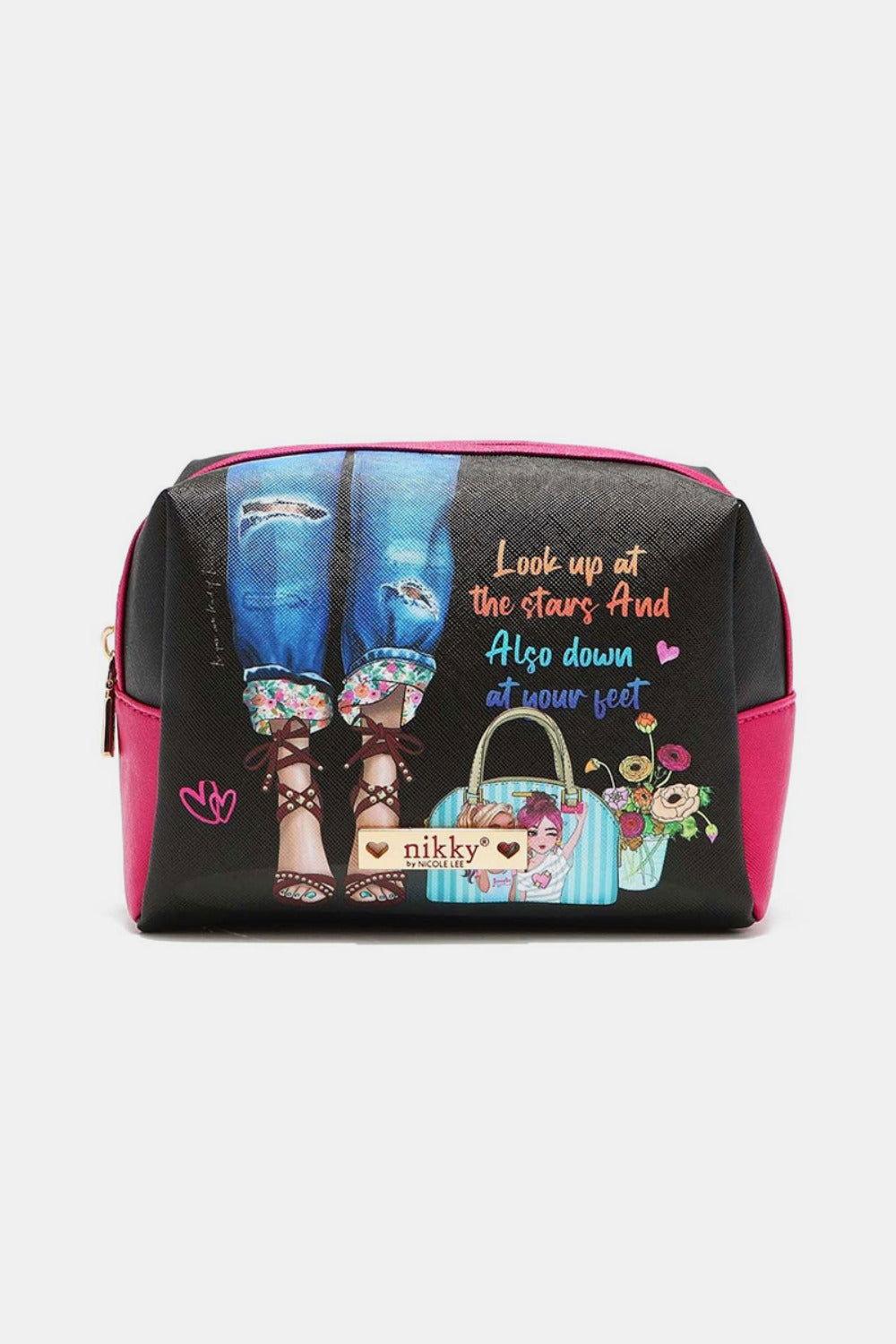 Nicole Lee USA Printed Extra Large Cosmetic Pouch - Clothes For Her Online Store