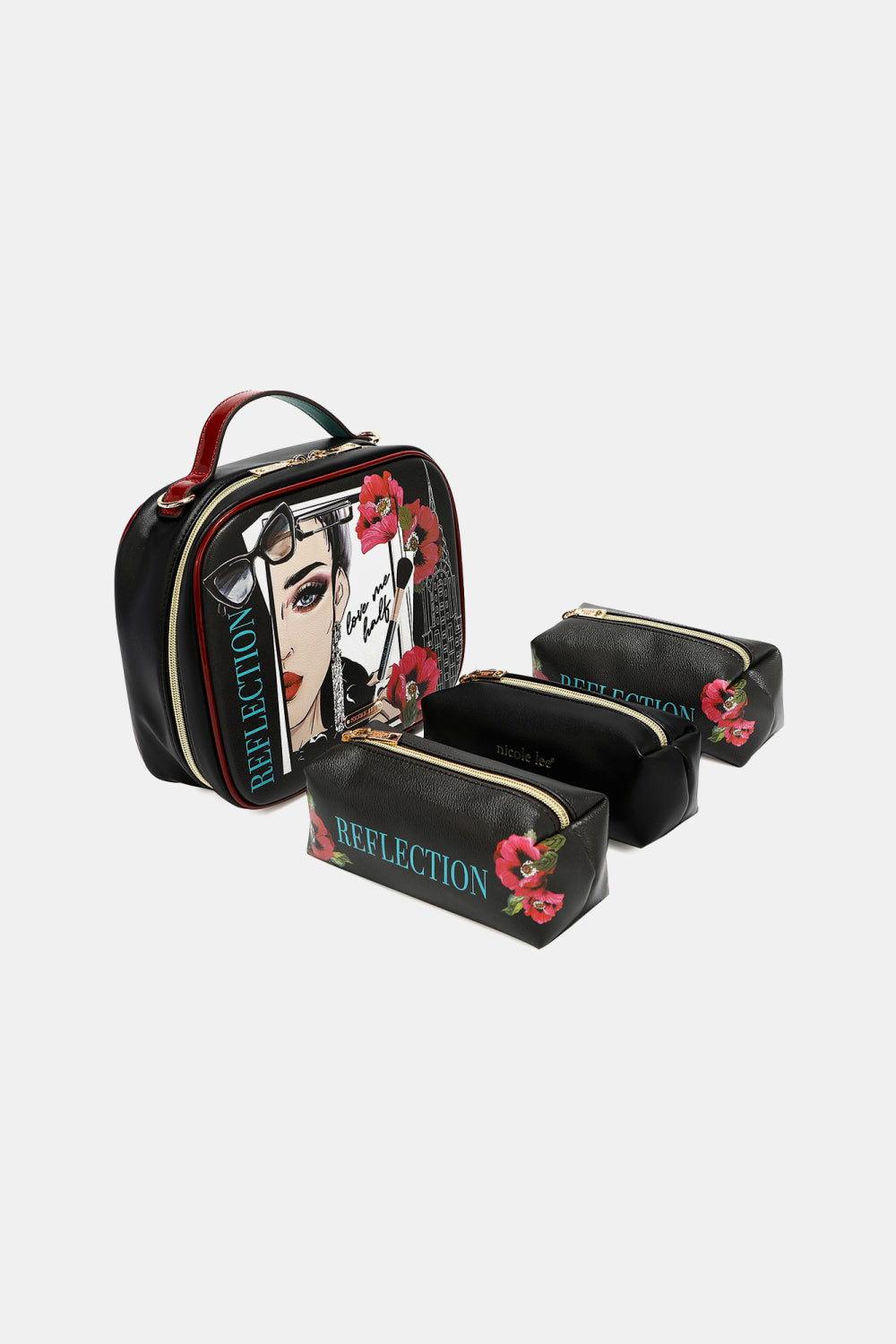 Nicole Lee USA Printed Handbag with Three Pouches - Clothes For Her Online Store