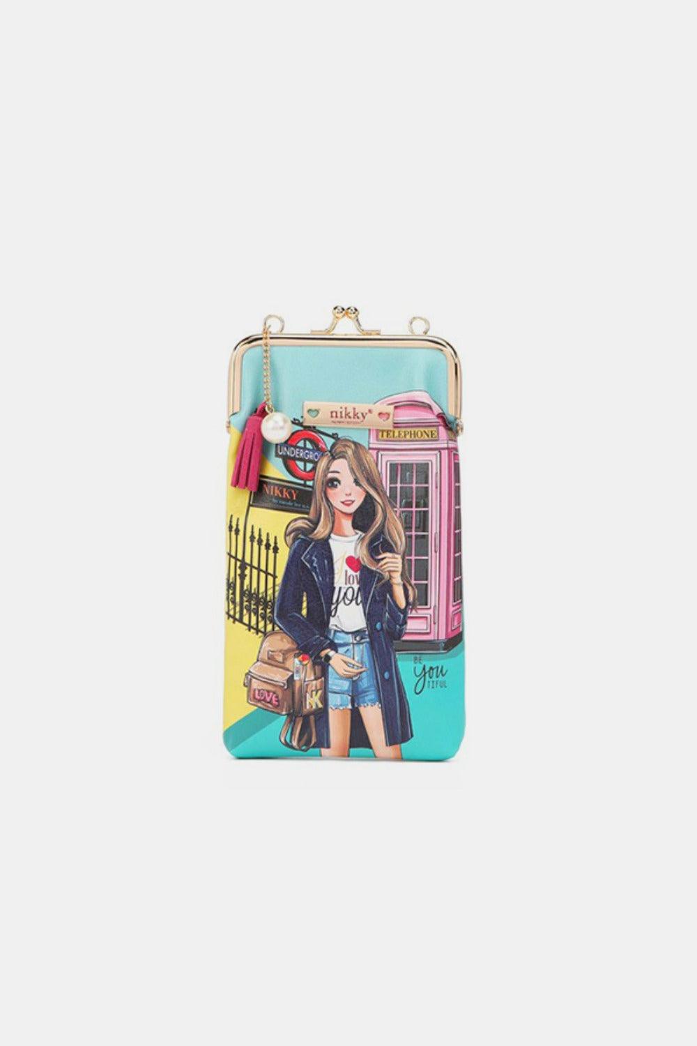 Nicole Lee USA Printed Kisslock Phone and Sunglass Purse - Clothes For Her Online Store