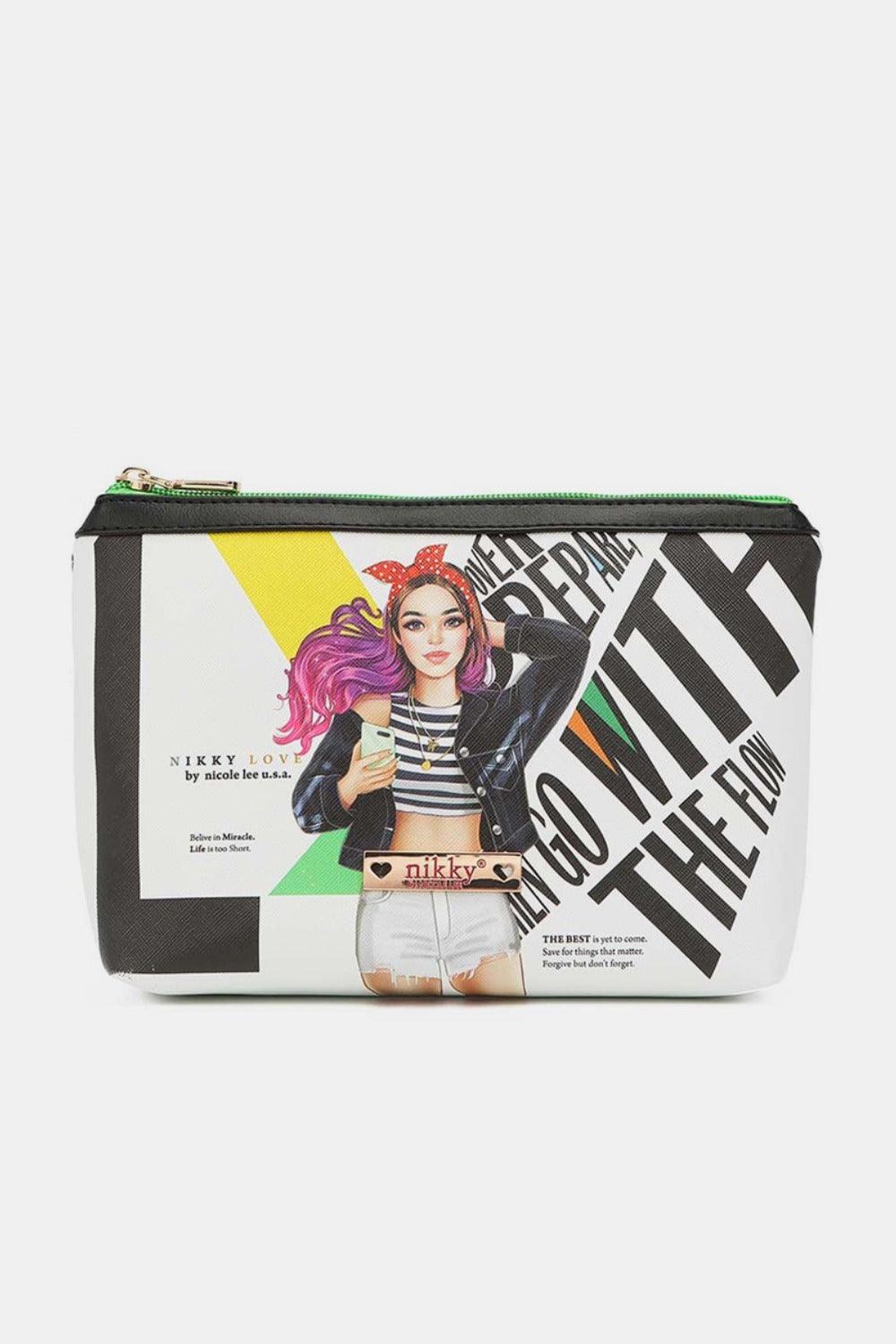 Nicole Lee USA Printed Large Cosmetic Pouch - Clothes For Her Online Store