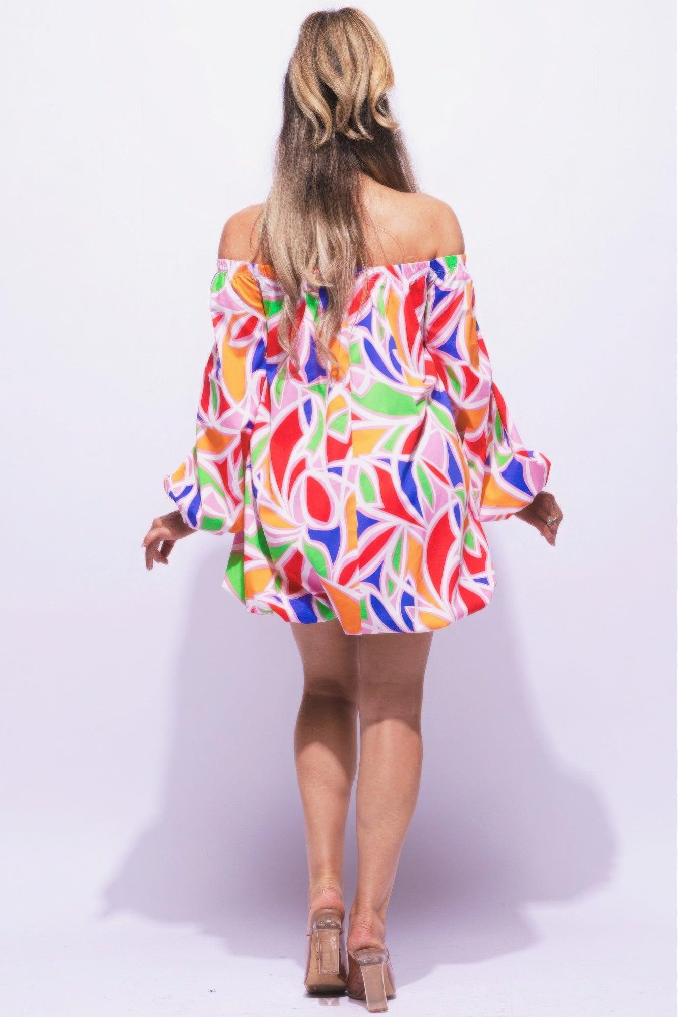 Off Shoulder Bubble Dress - Clothes For Her Online Store