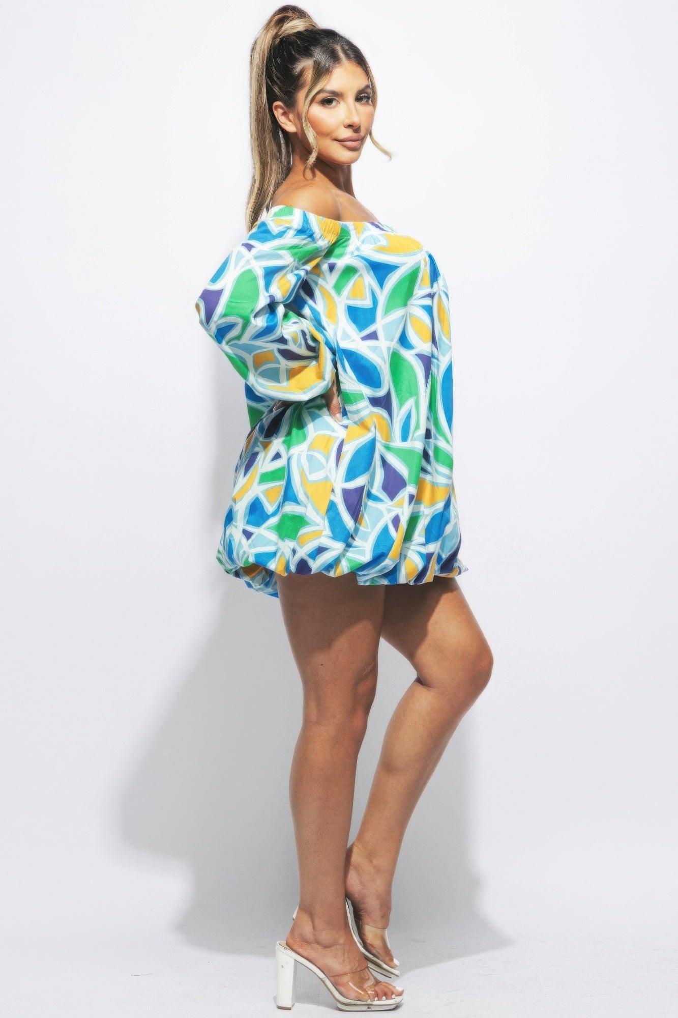 Off Shoulder Bubble Dress - Clothes For Her Online Store